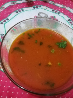 A picture of Chicken broth soup.