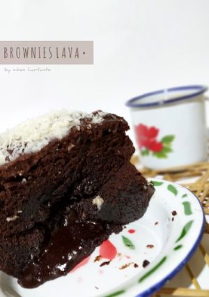 Foto resep Brownies Lava Simple No Mixer & Oven