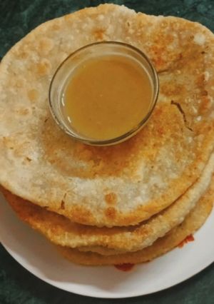 A picture of Leftover keema Stuffed Kochuri Paratha.