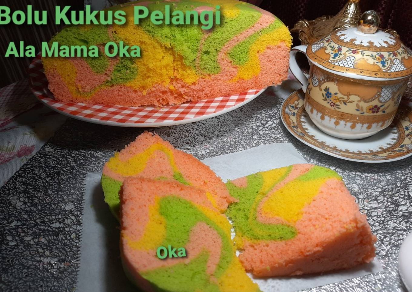 Bolu Kukus Pelangi Loyang Enak Harum Lembut Ala Mama Oka