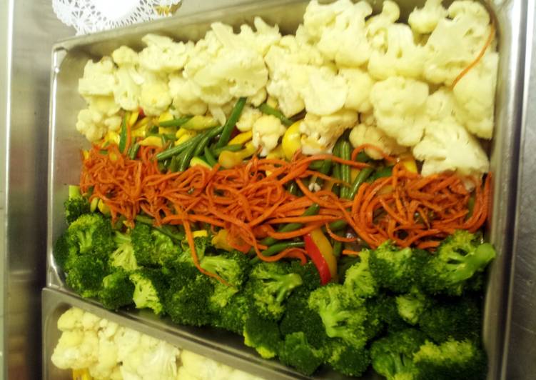 Recipe of Homemade Vegetable Medley w/ broc. and coliflower and sweet honey julliened carrots