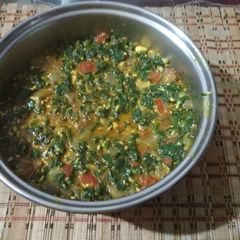 A picture of Palak Paneer bhurji.