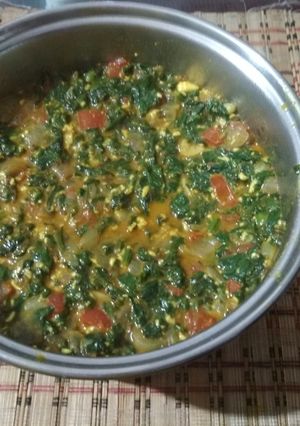 A picture of Palak Paneer bhurji.