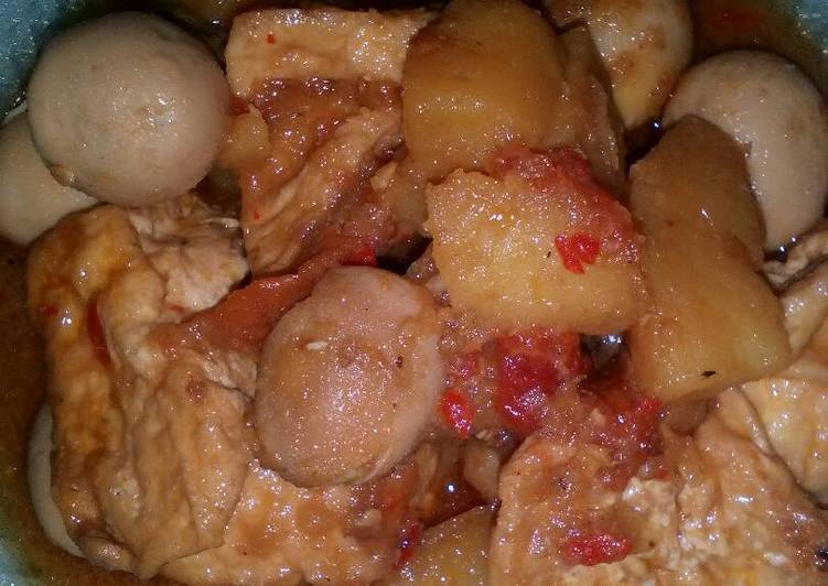 Semur tahu kentang telur puyuh