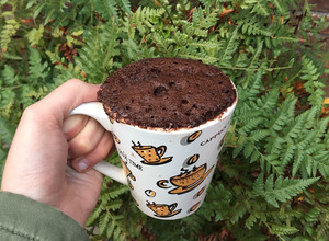 Una foto de TORTA EN TAZA DE CHOCOLATE 🍫 en microondas