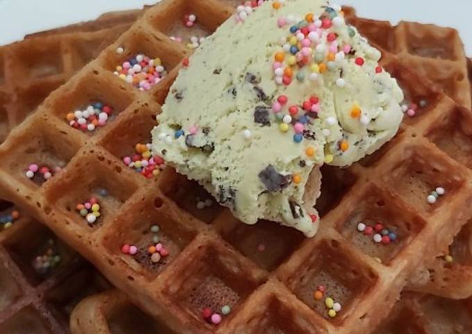Anti Ribet, Bikin Waffel Coklat Renyah + Es Krim Advocado Trimit😍 Enak Dan Mudah