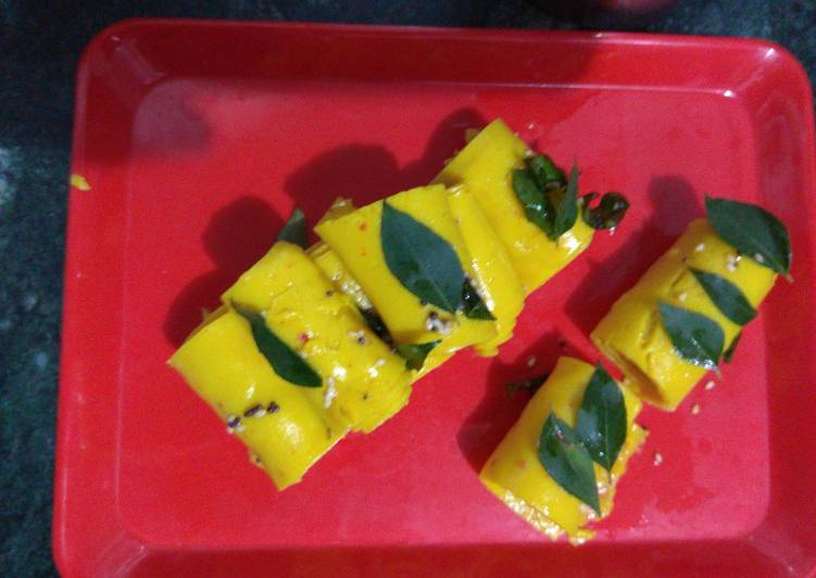 Recipe of Any-night-of-the-week Khandvi