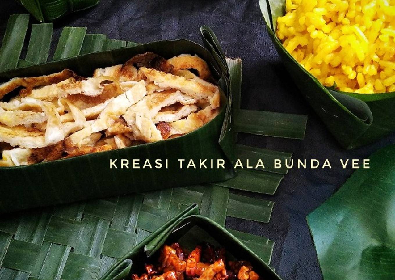 Nasi kuning Magic com + takir daun pisang