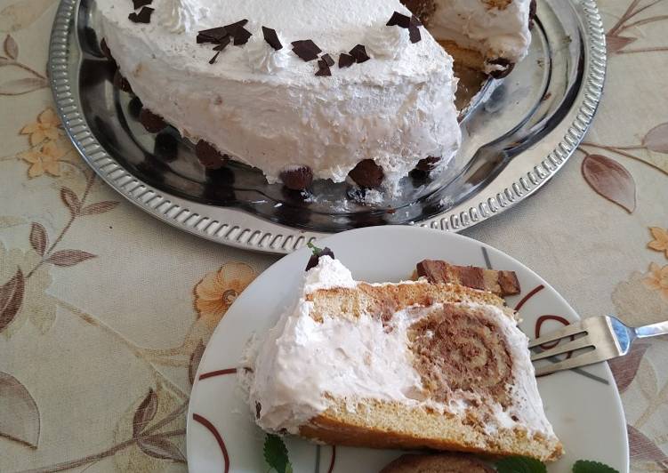 Sütés nélküli tejszínes, tiramisu torta