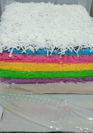 Foto resep Rainbow cake kukus