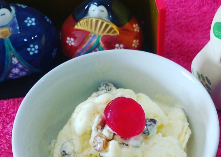 Bagaimana Membuat Homemade Rhum Raisin Ice Cream Ala Dapur Saya 😘, Lezat Sekali