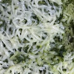 A picture of Spinach cheese rice casserole.