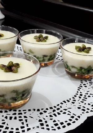 صورة لوصفة مهلبية تركية بالفستق الحلبي