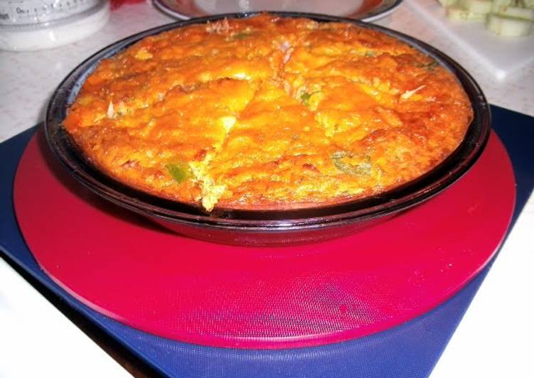 Recipe of Favorite crustless vegtable & ham quiche