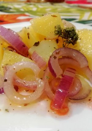 A picture of Potato, Tomato, and Red Onion Salad.