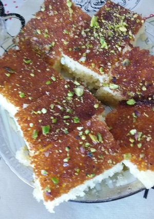 صورة لوصفة بسبوسة