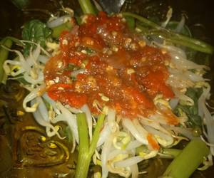 Resep mudah Rujak kangkung Mantul Banget