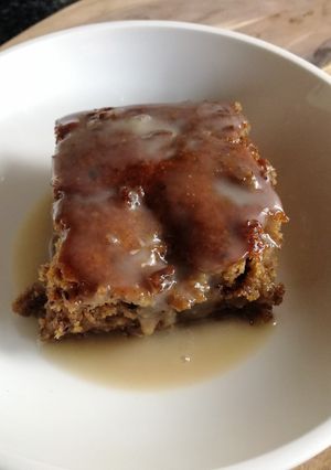 A picture of Vegan sticky toffee pudding.
