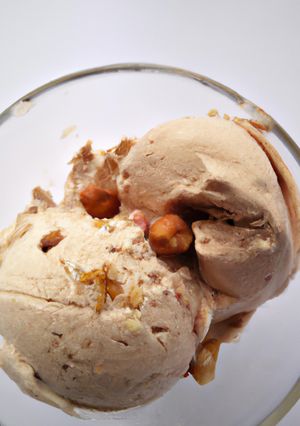 Una foto de Helado de avellana