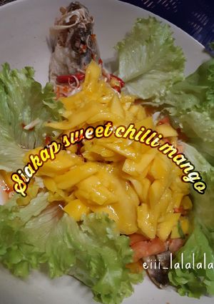 Gambar Ikan siakap sweet thai chili mango 🐟🐬🐋🐳