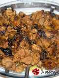 Pork with brandy and dried fruit