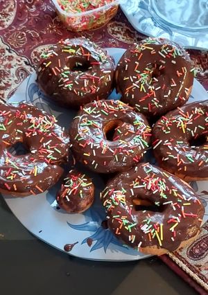 عکسی از دستور دونات فوق العاده راااحت😍😍😋😋💜💜