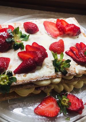 Foto di Sfoglie con fragole e crema di mascarpone