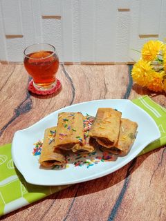 Foto resep Lumpia Pisang Pelangi