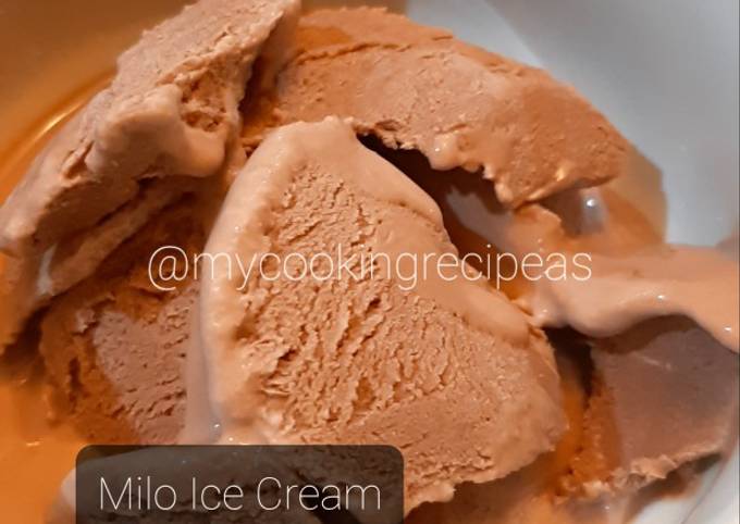 Resep Milo Ice Cream (cuma 3 bahan, no mixer) oleh My Resep Milo Ice Cream (cuma 3 bahan, no mixer) oleh My