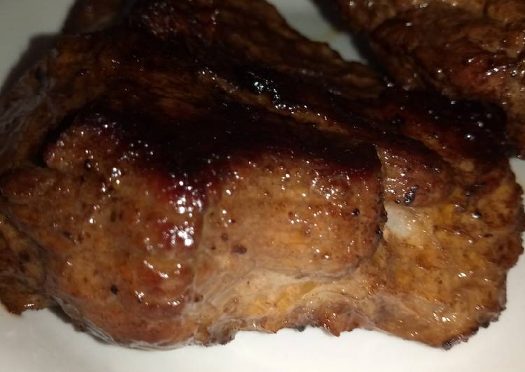 Pan roasted beef steak