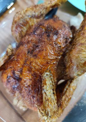 A picture of Air Fryer Roast Chicken.