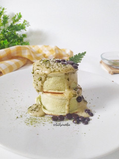 Foto resep Green tea souffle pancake