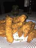 Pollo crispy con queso cheddar