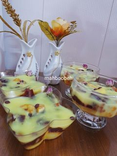 عکسی از دستور دسر پودینگ با پودینگ آماده