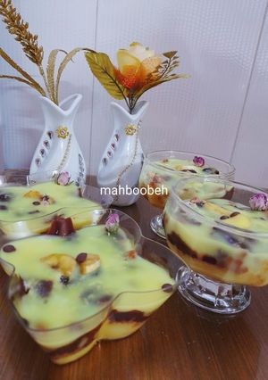 عکسی از دستور دسر پودینگ با پودینگ آماده