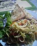 Pasta y vegetales