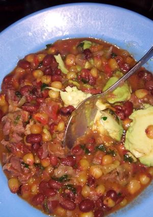 A picture of Githeri beef.