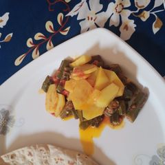 A picture of Fry aloo bhindi.