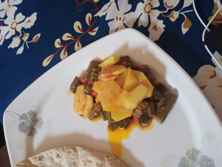 Easy Way Make Fry aloo bhindi which Delicious