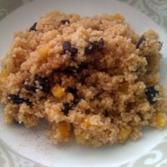 A picture of Vickys Apple & Cinnamon Breakfast Couscous, GF DF EF SF NF.