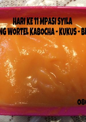 Foto resep Mpasi 6m pure kentang wortel kabocha