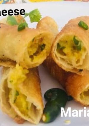 A picture of Potato cheese Cigar's.