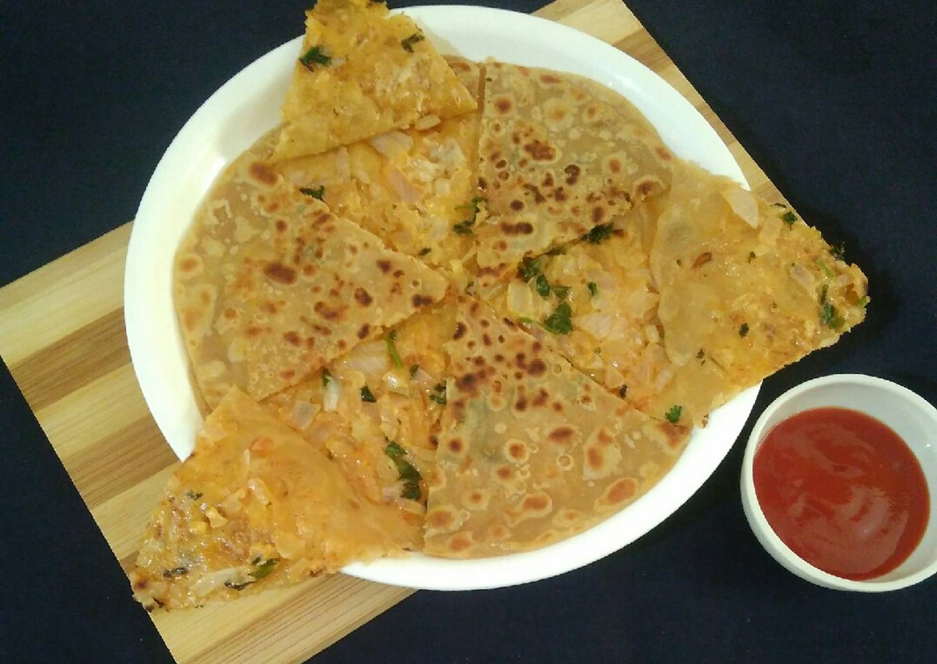 Cheesy onion Paratha