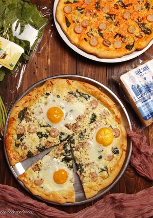 Foto resep Pizza Bayam (spinach pizza)
