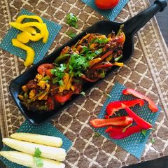 Vegetable jalfrezi A picture of Vegetable jalfrezi.