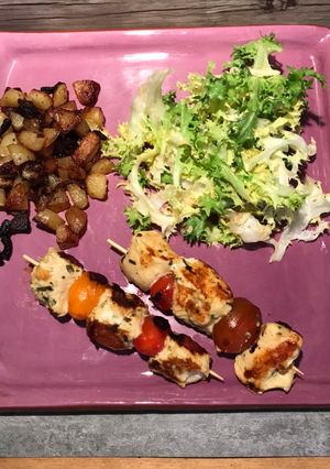 Une photo de Mini brochettes poulet estragon