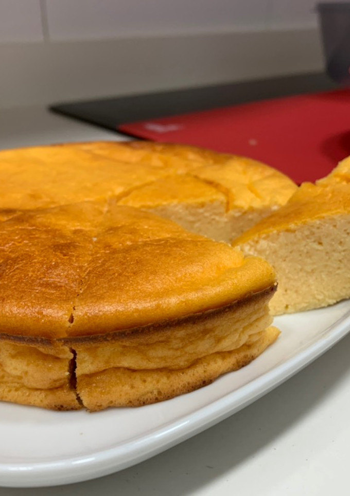 Una foto de Cheesecake de papaya ligera y saludable