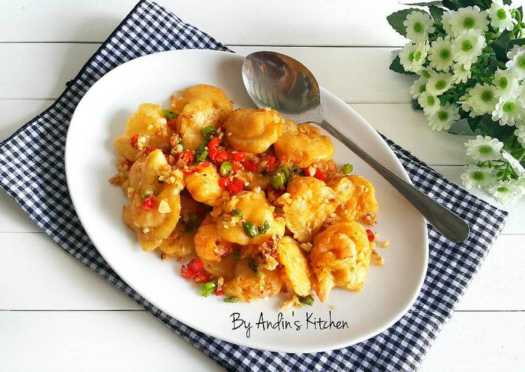 Resep Udang Goreng Tepung Tebal Masak Cabai Garam yang Lezat