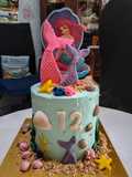 Cake Ultah tema mermaid