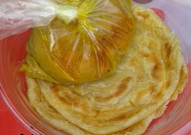 Roti maryam+kari ayam